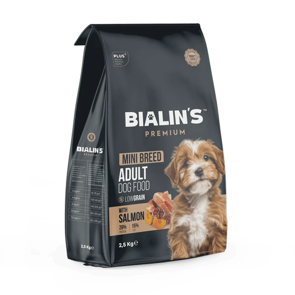 Bialins Premium Mini Breed Yetişkin Köpek Maması Somonlu 2.5kg ürün görseli 1