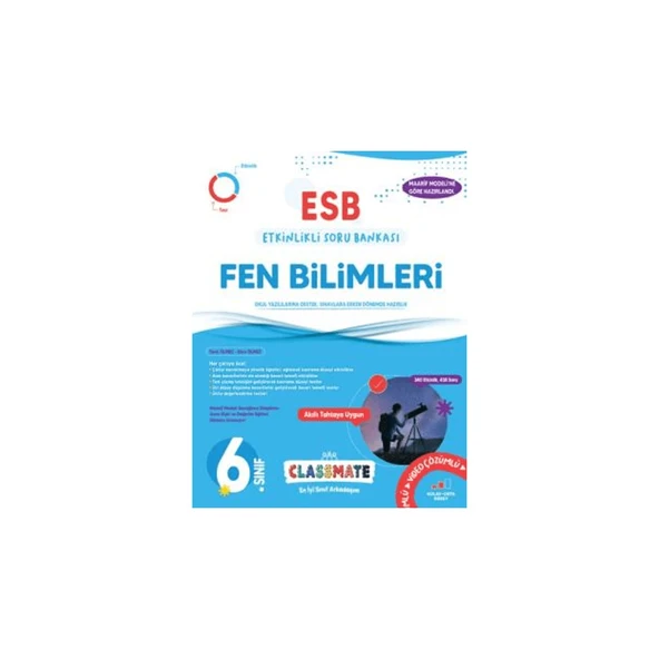 6. Sınıf Classmate Fen Bilimleri Etkinlikli Soru Bankası ürün görseli 1