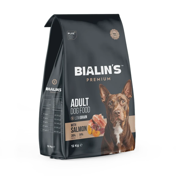 Bialins Premium Yetişkin Köpek Maması Somonlu 12kg ürün görseli 1