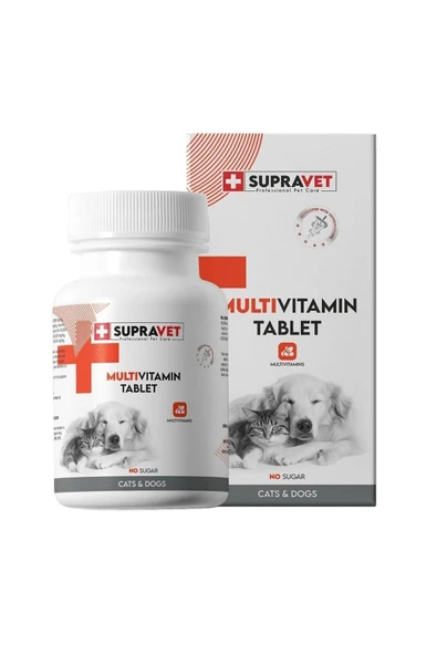 Supravet Kedi Ve Köpekler İçin Multivitamin Tablet 75 Adet ürün görseli 1