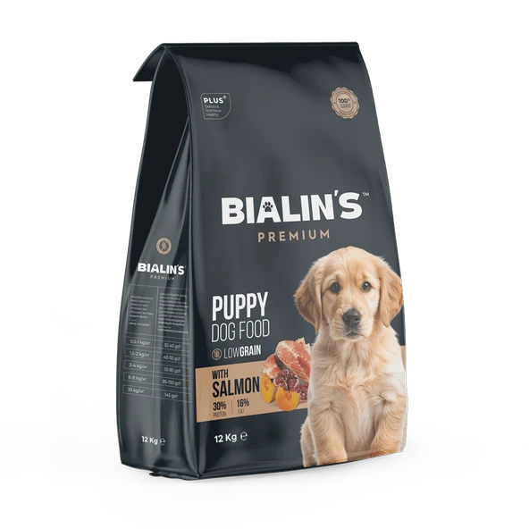 Bialins Premium Yavru Köpek Maması Somonlu 12kg ürün görseli 1