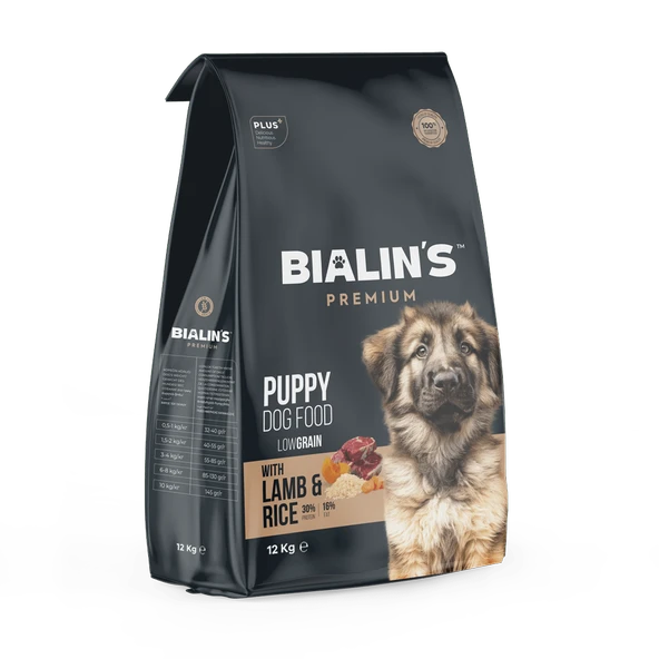 Bialins Premium Yavru Köpek Maması Kuzu & Pirinçli 12kg ürün görseli 1