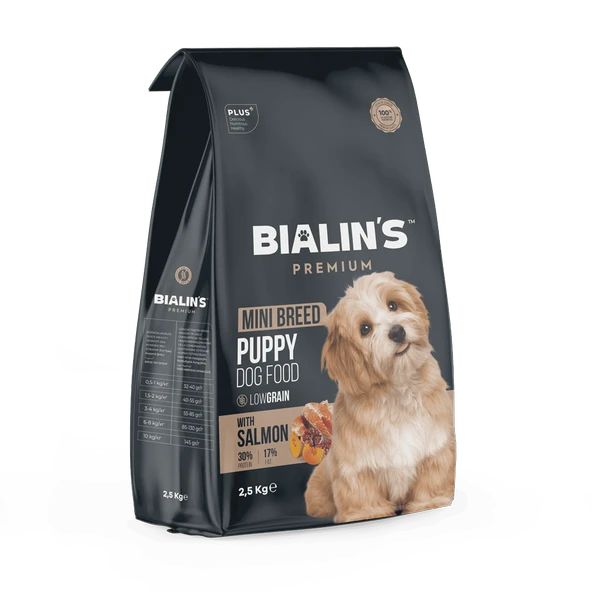 Bialins Premium Mini Breed Yavru Köpek Maması Somonlu 2.5kg ürün görseli 1