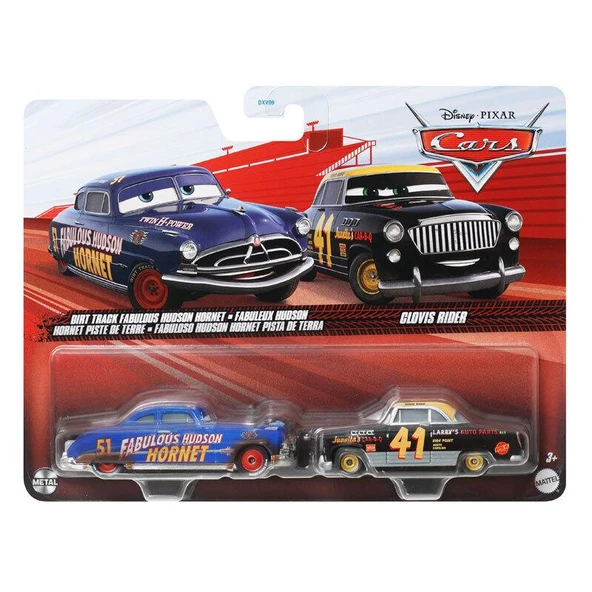 51 HUDSON HORNET ミニカー 2台セット PTTAVM: Disney Cars İkili Karakter Araçlar Dirt Track Fabulous