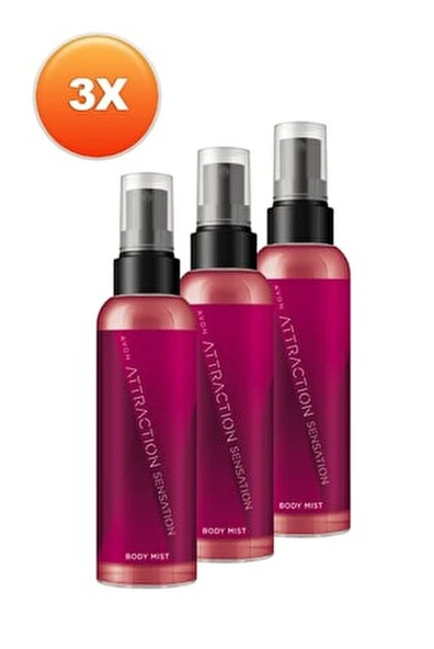 Avon ATTRACTION BODY MIST 100 ML ÜÇLÜ SET OLARAK GÖNDERİM YAPILACAKTIR ürün görseli 1