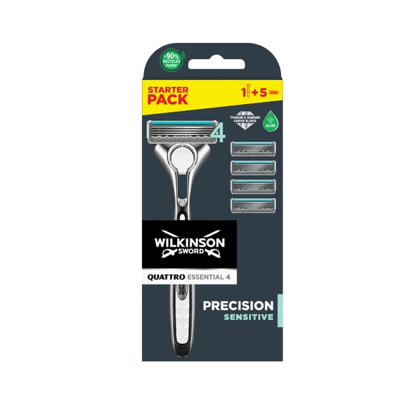 Wilkinson Sword Quattro Tıraş Bıçağı 1 Sap + 5 Yedek Kartuş ürün görseli 1