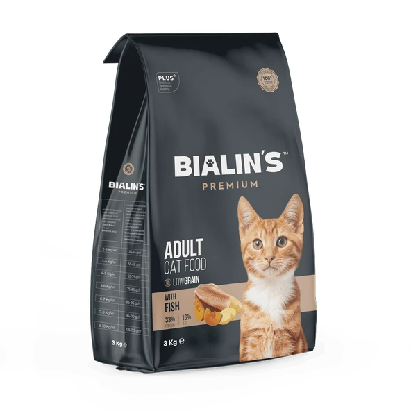 Bialins Premium Yetişkin Kedi Maması Balıklı 3kg ürün görseli 1