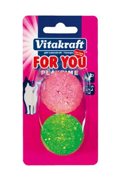 Vitakraft Sert Plastik Zilli Top 2 li ürün görseli 1