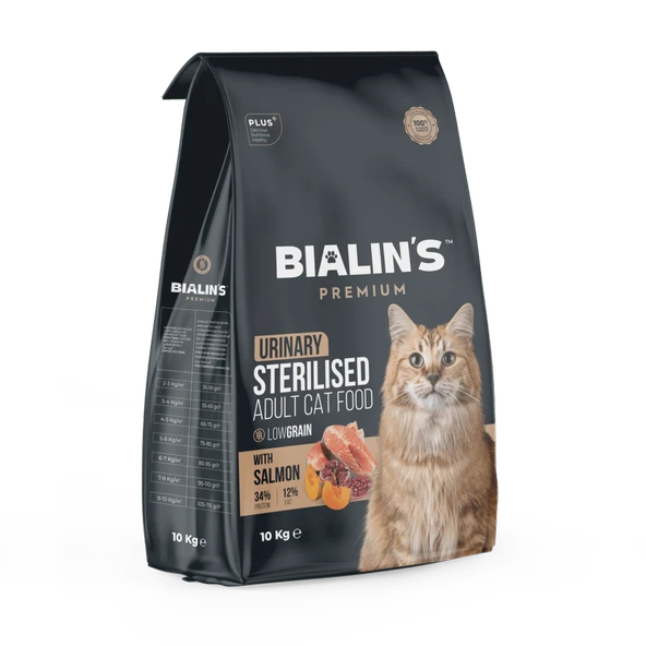 Bialins Premium Kısırlaştırılmış Kedi Maması Somonlu 10Kg ürün görseli 1