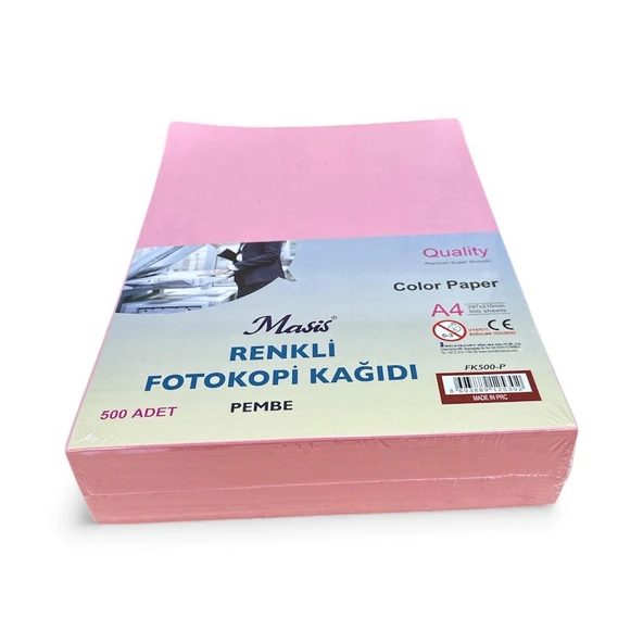 Masis A4 Renkli Fotokopi Kağıdı 500 lü Pembe ürün görseli 1