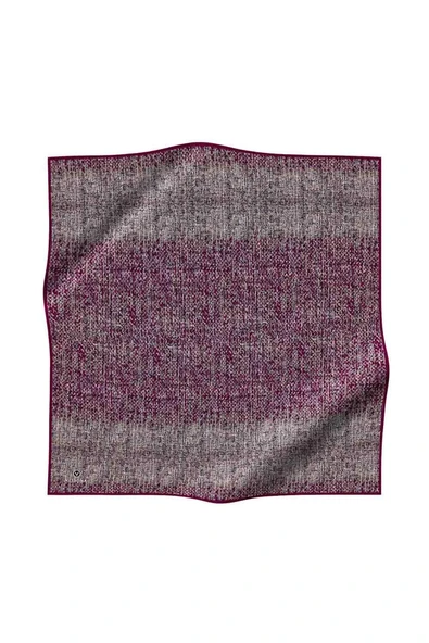 %100 Twill İpek Dokulu Desen Bordo - Camel Renkli 90x90 Eşarp Kenar Dikiş Şekli El Dikişli ürün görseli 1