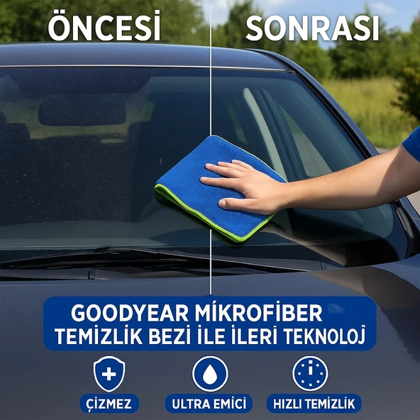 GOODYEAR MİKROFİBER BEZ MAVİ - Resim 2