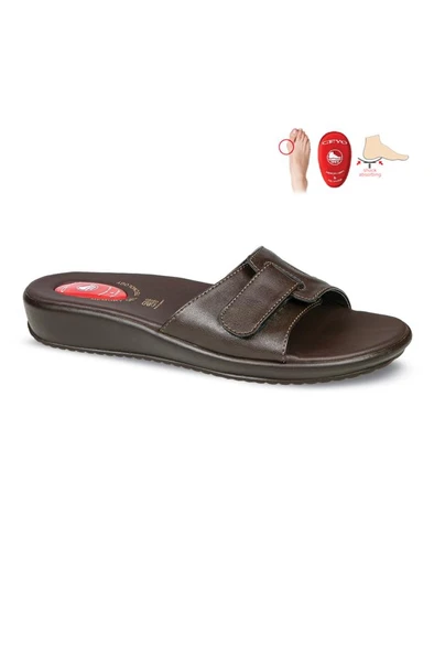 Ceyo 9200-12 Topuk Jelli Anatomik Taban Kadın Terlik Kahve 36-40 ürün görseli 1