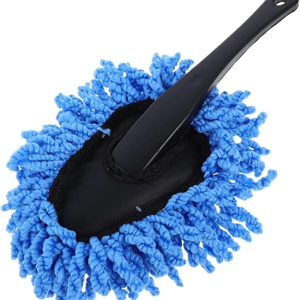 Makarna El Mopu Mini Mikrofiber Toz Alma ve Islak-Kuru Temizleme Fırçası 1 Adet Mavi ürün görseli 1