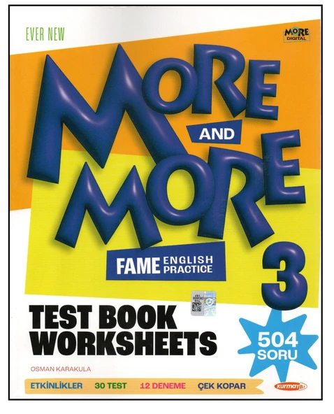 Kurmay ELT More and More 3. Sınıf English Test Book Worksheets ürün görseli 1