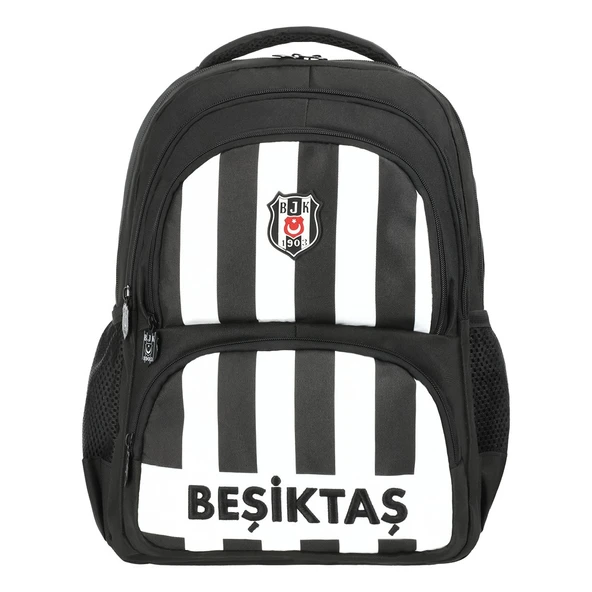 Beşiktaş Lisanslı Nakış Detaylı Çubuklu Okul Çantası ürün görseli 1