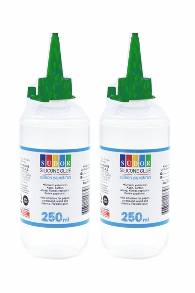 Sıvı Silikon 250 Ml 2 Adet Südor Sıvı Silikon Yapıştırıcı Şeffaf Esnek Yapıştırıcı ürün görseli 1