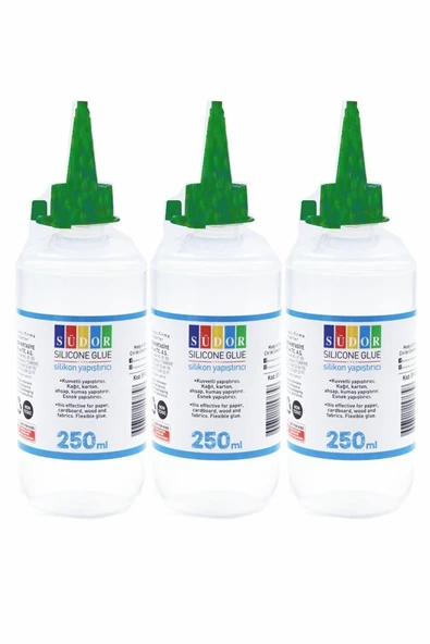 Sıvı Silikon 250 Ml 3 Adet Südor Sıvı Silikon Yapıştırıcı Şeffaf Esnek Yapıştırıcı ürün görseli 1