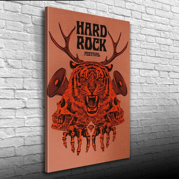 Rock Festival Afişi Kanvas Tablo 50 x 70 ürün görseli 1