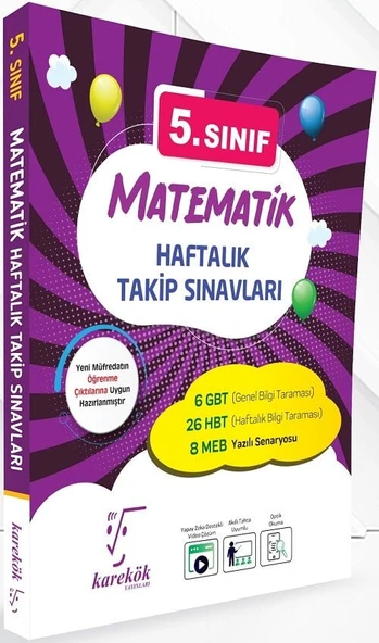 Karekök Yayınları 5. Sınıf Matematik Haftalık Takip Sınavları ürün görseli 1