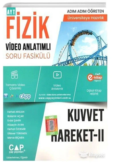 Çap Ayt Fizik Kuvvet Hareket 2 Video Anlatımlı Soru Fasikülü ürün görseli 1