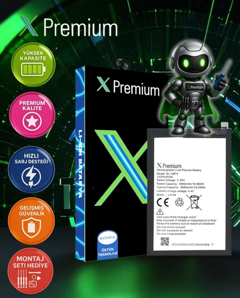 İnfinix Hot 8 (X650, X650B) Uyumlu Batarya Xpremium Pil Süper Yüksek Kalite 5000 mAh BL-49FX ürün görseli 1