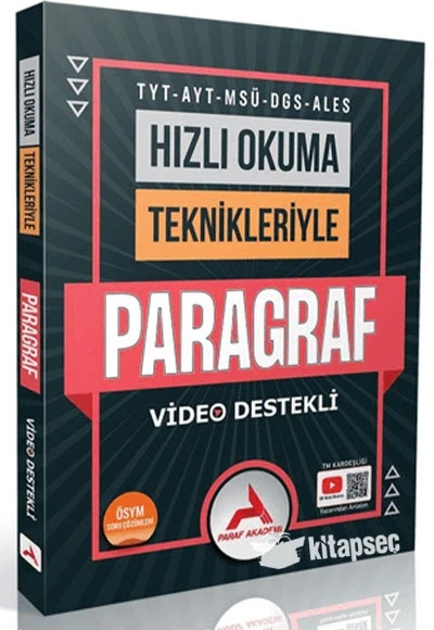 Tyt Yat Msü Dgs Ales Hızlı Okuma Teknikleriyle Paragraf Video Destekli Paraf Yayın ürün görseli 1