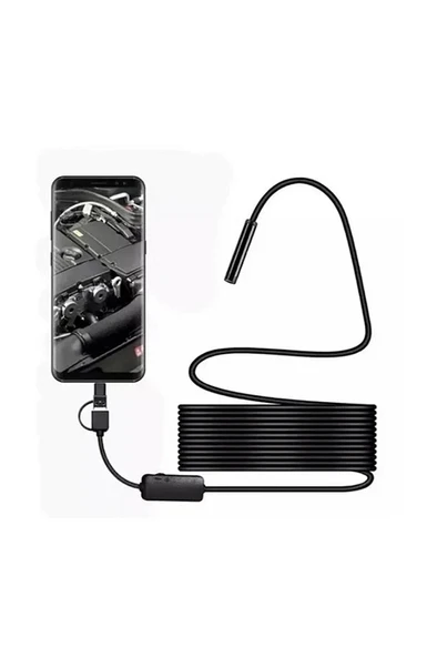 Vtn-02 Endoskop Yılan Video Kamera Led’li 2 Metre 7 Mm Sert Kablo Su Geçirmez ürün görseli 1