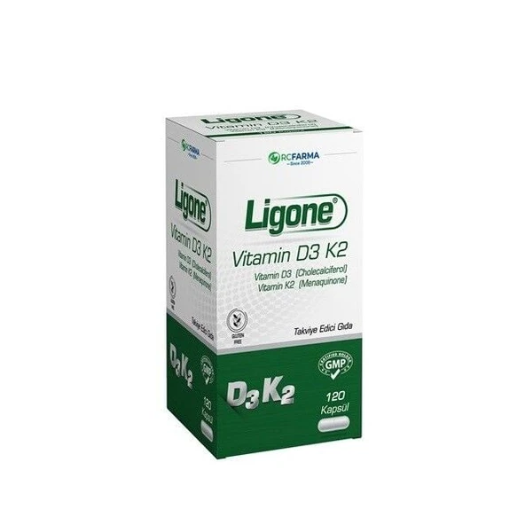 Ligone Vitamin D3K2 120 Kapsül ürün görseli 1