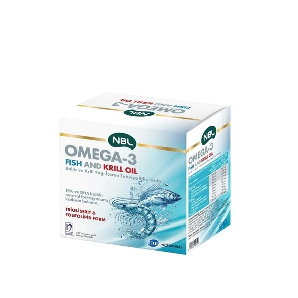 NBL Omega 3 Fish/Krill Oil 100 Kapsül ürün görseli 1