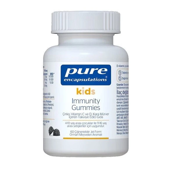 Pure Encapsulations KIDS Immunity 60 Gummies ürün görseli 1