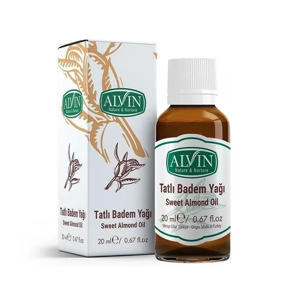 Alvin Tatlı Badem Yağı 20 ml (Soğuk Sıkım) ürün görseli 1