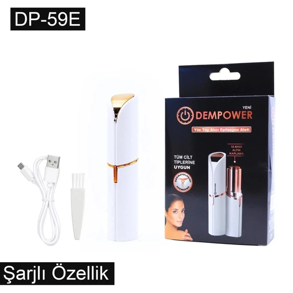 Dempower Şarjlı Yüz Tüy Alıcı Epilasyon Aleti Flawles  Kısa ürün görseli 1
