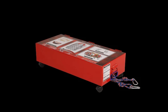 İNKAÇ Mobil Yangın Merdiveni -15 metre tam set model-acil tahliye sistemi Metal Dolap Dahil ürün görseli 1