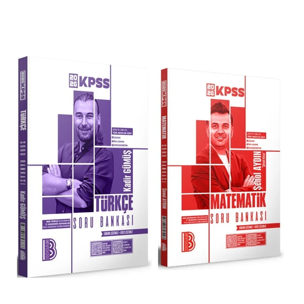 Benim Hocam 2026 KPSS Türkçe ve Matematik Tamamı Çözümlü Soru Bankası Seti 2 Kitap ürün görseli 1