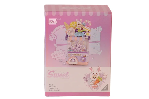 LZ1679 LOZ  Sevimli Gashapon Makineleri MOR  BLOCK OYUNCAK 428 PRÇ ürün görseli 1
