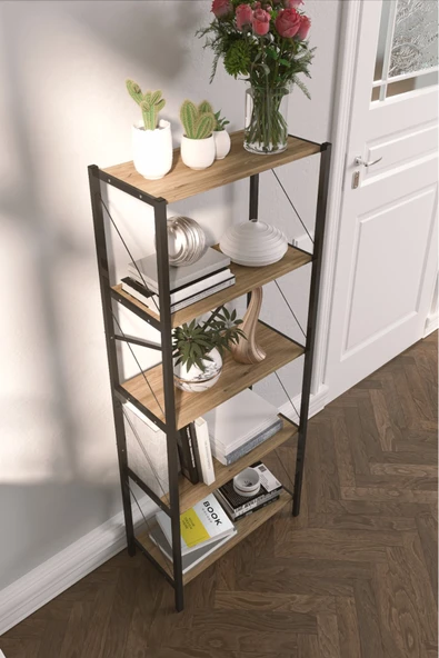 Retodesign 5 Katlı Kitap Rafı - Resim 3