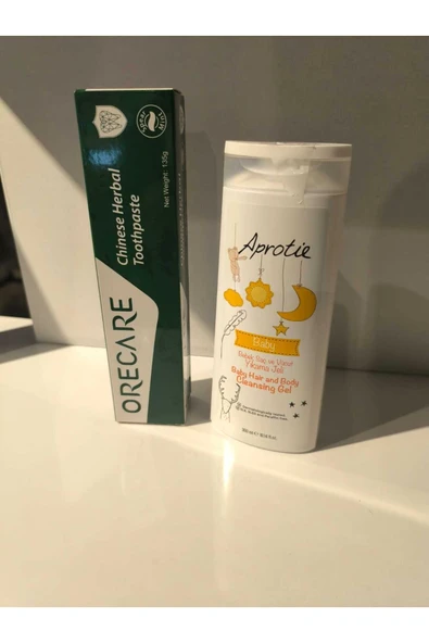 Oracare Tiens Bitkisel Diş Macunu ve Aprotie Bebek Saç ve Vücut Yıkama Jeli ürün görseli 1