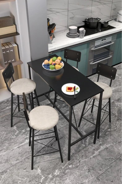 Retodesign İMAJ SİYAH 60/120 BAR MASALI TAKIM 4651S ürün görseli 1