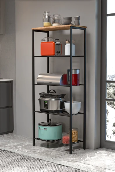 Retodesign Siyah 63/30 Çok Amaçlı Raf, Mutfak Rafı , Banyo Düzenleyici Raf 1892s ürün görseli 1