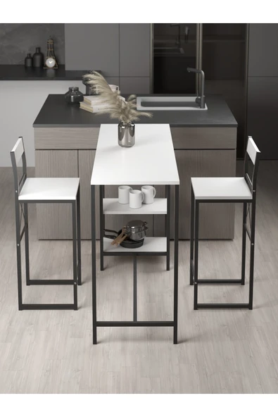 Retodesign Raflı Good Bar Takımı Beyaz 2652 ürün görseli 1