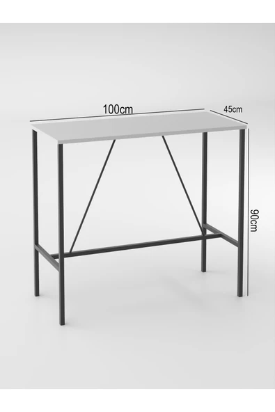 Retodesign RETODESİGN BEYAZ GOOD BAR MASA TAKIMI 1651B - Resim 2