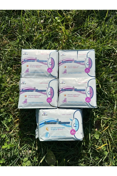 Airiz Tiens Hijyenik Kadın Pedi 4 Paket 10'lu Günlük 1 Paket 8'li Gece ürün görseli 1