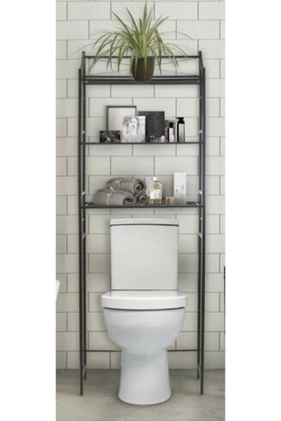 Retodesign Retodesing Metal Wc Arka Rafı, Banyo Klozet Rafi, Kağıtlık ürün görseli 1
