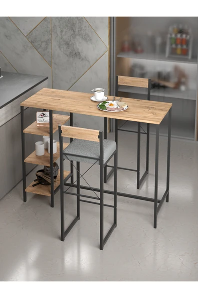Retodesign RETODESİGN RAFLI MİNDERLİ GOOD TAKIM ÇAM 2654 - Resim 2