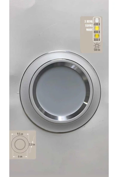 Forest 7 WATT KROM BEYAZ KASA 3 MOD (BEYAZ - GÜNIŞIĞI -ILIK BEYAZ) ürün görseli 1