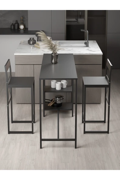 Retodesign Raflı Good Bar Takımı Siyah 2652 ürün görseli 1