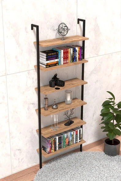 Retodesign 6 Katlı Duvara Monte Raf , Duvar Rafı - Kitaplık 2603A ürün görseli 1