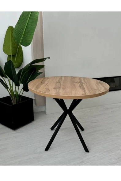 Retodesign 90 Çap Atlantik Çam Yuvarlak Masa 7001 ürün görseli 1