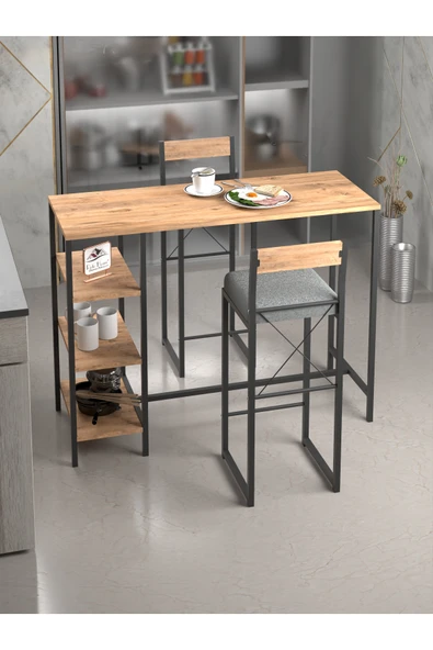 Retodesign RETODESİGN RAFLI MİNDERLİ GOOD TAKIM ÇAM 2654 - Resim 3